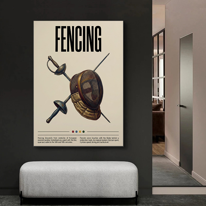 Винтажные ретро-постеры с изоб – обзор и цена Sports Equipment For Badminton
